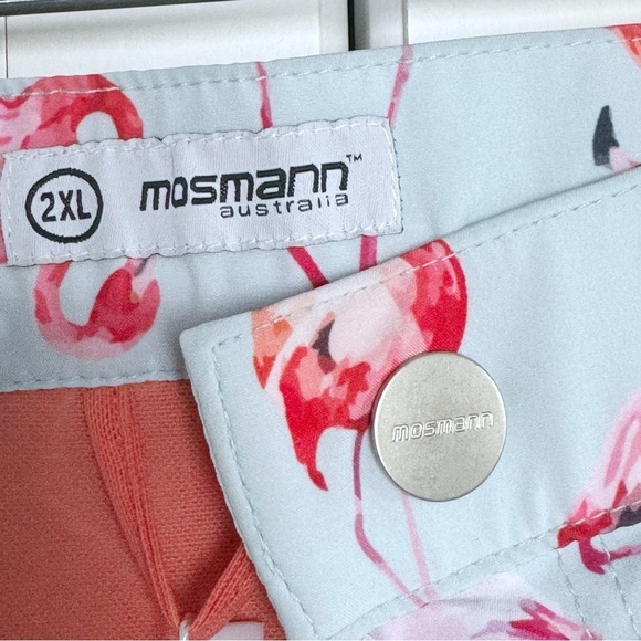 New! MOSMANN Pink Flamingo Australia Quick Dry Stretch Swim Trunks Shorts 2XL - Picture 7 of 12